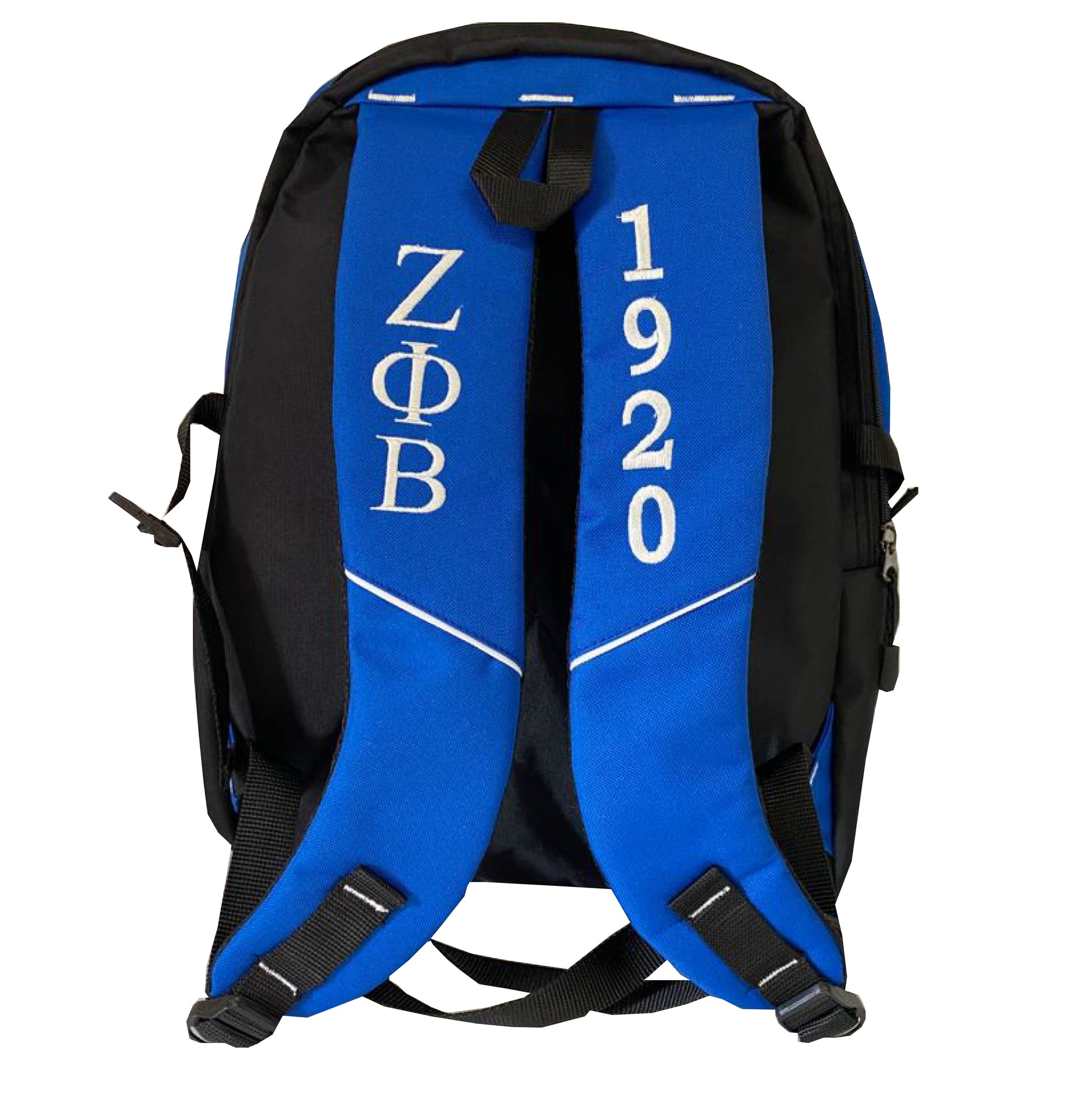 Zeta Phi Beta (ΖΦΒ) Blue & White Backpack