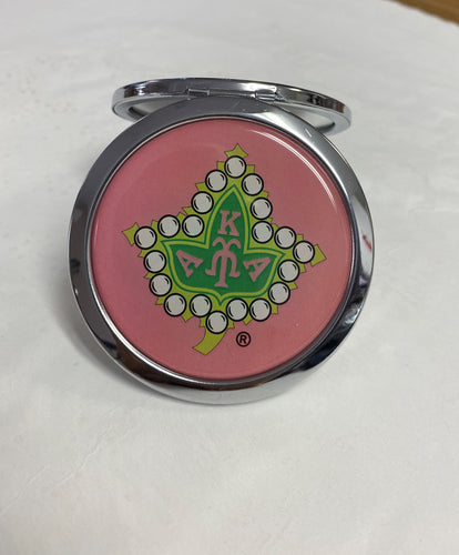 Pink and Green color Pocket Mirror