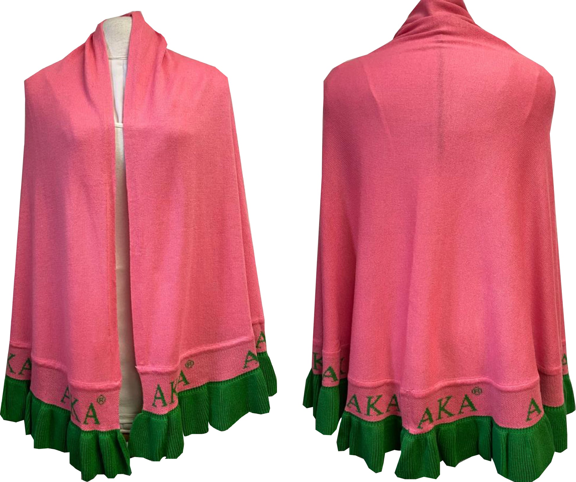 Pink & Green Knitted Wrap 5