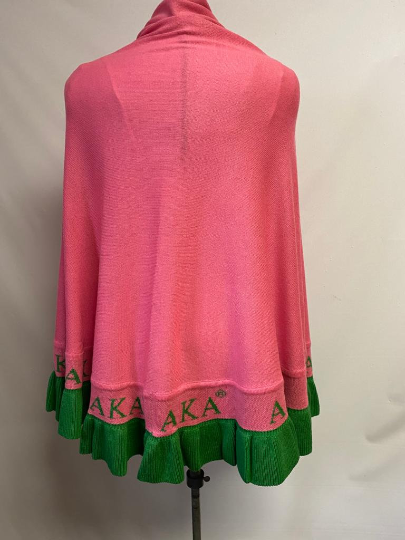 Pink & Green Knitted Wrap 4