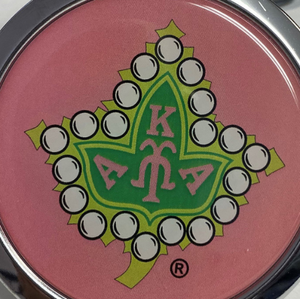 Pink and Green color Pocket Mirror 1